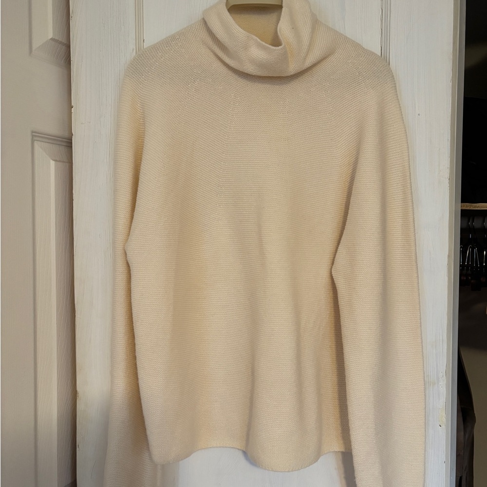 Uniqlo Soft Cream Cowl Neck Sweater (70% wool)